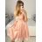 Šaty krátke spoločenské na ramienka dámske (S/M ONE SIZE) TALIANSKA MÓDA IMPSH23C662