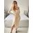 Šaty elegantné flitrové dlhý rukáv dámske (S/M ONE SIZE) TALIANSKA MóDA IMM23M30557/DU S/M červená