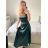 Šaty dlhé elegantné na ramienka dámske (S/M ONE SIZE) TALIANSKA MODA IM323013/DU   vínová
   S/M