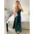 Šaty dlhé elegantné na ramienka dámske (S/M ONE SIZE) TALIANSKA MODA IM323013/DU   vínová
   S/M