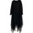 Šaty elegantný dlhý rukáv dámske nadrozmer (L/XL ONE SIZE) TALIANSKA MÓDA IMWT234284/DUR - Farba   čierna - veľkosť   L/XL