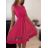 Šaty elegantní letní bez rukávu dámské (S/M/L ONE SIZE) ITALSKÁ MÓDA IMHMS23NELA/DU - Barva   světle růžová - Velikost   M/L