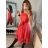 Šaty elegantní letní bez rukávu dámské (S/M/L ONE SIZE) ITALSKÁ MÓDA IM923NELA/DU -   vínová,   S/M