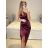 Šaty dlouhé společenské na ramínka dámské (S/M ONE SIZE) ITALSKá MODA IM3236537/DU S/M čierna