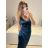 Šaty dlouhé společenské na ramínka dámské (S/M ONE SIZE) ITALSKá MODA IM3236537/DU S/M čierna