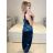 Šaty dlouhé společenské na ramínka dámské (S/M ONE SIZE) ITALSKá MODA IM3236537/DU S/M čierna