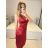 Šaty dlouhé společenské na ramínka dámské (S/M ONE SIZE) ITALSKá MODA IM3236537/DU S/M čierna