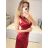 Šaty dlouhé společenské na ramínka dámské (S/M ONE SIZE) ITALSKá MODA IM3236537/DU S/M čierna