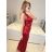 Šaty dlouhé společenské na ramínka dámské (S/M ONE SIZE) ITALSKá MODA IM3236537/DU S/M čierna