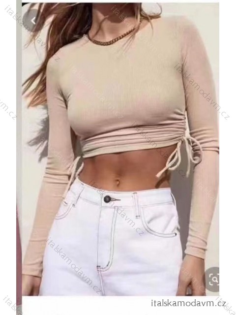 Croptop dlouhý rukáv dámský (S/M ONE SIZE) ITALSKÁ MÓDA IMPLI243659