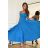 Šaty elegantné na ramienka dámske (34-40) POLSKÁ MÓDA PMLBC24244-08 svetlo modrá 38