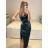 Šaty dlhé spoločenské na ramienka dámske (S/M ONE SIZE) TALIANSKA MODA IM3236537