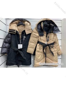 Bunda/kabát zimní prodloužená oboustranná s kapucí dámská (36-40) ITALSKÁ MÓDA IMK20983