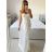 Šaty dlouhé elegantní společenské na ramínka dámské (S/M ONE SIZE) ITALSKÁ MÓDA IMPBB23B23376/DU S/M Černá