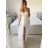 Šaty dlhé elegantné spoločenské na ramienka dámske (S/M ONE SIZE) TALIANSKA MÓDA IMPBB23B23376