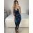 Šaty dlouhé společenské na ramínka dámské (S/M ONE SIZE) ITALSKá MODA IM3236537/DU S/M čierna