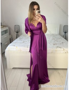 Šaty dlhé elegantné na ramienka dámske (S/M ONE SIZE) TALIANSKA MÓDA IMPBB23B24077