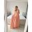 Šaty dlouhé elegantní bez rukávu dámské (S/M ONE SIZE) ITALSKá MóDA IMM22pl68805/DU S/M modrá