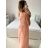 Šaty dlouhé elegantní bez rukávu dámské (S/M ONE SIZE) ITALSKá MóDA IMM22pl68805/DU S/M modrá