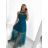 Šaty dlouhé společenské plesové bez rukávu dámské (S/M ONE SIZE) ITALSKÁ MÓDA IMHMS23148/DU vínová S/M/L