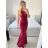 Šaty dlouhé letní elegantní bez rukávu dámské (S/M ONE SIZE) ITALSKÁ MÓDA IMPBB232L9618/DU královská modrá S/M