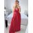 Šaty dlhé elegantné spoločenské na ramínka dámske (M/L ONE SIZE) TALIANSKA MóDA IM42380566