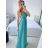 Šaty dlhé elegantné spoločenské na ramínka dámske (M/L ONE SIZE) TALIANSKA MóDA IM42380566 tmavo staroružová M / L
