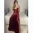 Šaty carmen dlouhé na ramínka elegantní saténové dámské (S/M ONE SIZE) ITALSKÁ MÓDA IMPBB22B22735/DR bílá