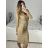 Šaty elegantní třpytivé dlouhý rukáv dámské (S/M ONE SIZE) ITALSKá MóDA IMM22hg4993/DU S/M červená