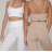 Souprava legíny dlouhé a croptop dámská (S/M ONE SIZE) ITALSKÁ MÓDA IMPMD2482324