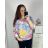 Svetr tenký dlouhý rukáv dámský nadrozměr (3XL/4XL/5XL ONE SIZE) ITALSKá MODA IMC24ELBA/DU -   růžová -   4XL/5XL