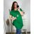 Tunika s príveskom krátky rukáv dámska nadrozmer (2XL/3XL/4XL ONE SIZE) TALIANSKA MÓDA IMC24011/DR 3XL / 4XL biela
