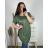 Tunika prodloužená krátký rukáv dámská nadrozměr (3XL/4XL/5XL ONE SIZE) ITALSKá MóDA IM424030/DR 3XL/4XL tmavě petrolejová