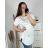 Tunika prodloužená krátký rukáv dámská nadrozměr (3XL/4XL/5XL ONE SIZE) ITALSKá MóDA IM424030/DR 3XL/4XL tmavě petrolejová