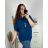 Tunika s príveskom dlhý rukáv dámska nadrozmer (3XL/4XL ONE SIZE) TALIANSKA MÓDA IMWQ24002/DR 3XL / 4XL čierna