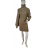 Šaty pletené teplé s rolákem dlouhý rukáv dámské (S/M ONE SIZE) ITALSKÁ MODA IMM201196/DR -   hnědá -   S/M