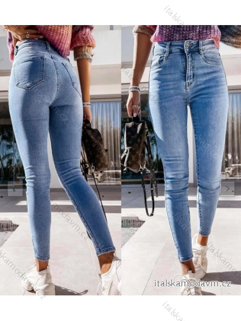 Rifle jeans dlhé dámske (XS-XL) JEANS M.SARA JAW24S1258/DU - svetlo modrá - L