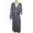 Šaty dlhé šifónové dlhý rukáv dámske (S/M ONE SIZE) TALIANSKA MÓDA IMWGM233910-2/DU -   tmavo modrá -   S / M