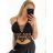 Top croptop krajkový na ramínka dámský (S/M ONE SIZE) ITALSKÁ MÓDA IMPMD243045