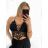 Top croptop krajkový na ramínka dámský (S/M ONE SIZE) ITALSKÁ MÓDA IMPMD243045