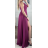 Šaty dlouhé elegantní společenské bez rukávu dámské (S/M ONE SIZE) ITALSKÁ MÓDA IMPBB2480872bl
