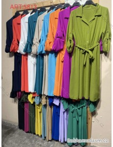 Šaty košeľové dlhý rukáv dámske (S/M ONE SIZE) TALIANSKA MÓDA IMWCP24028