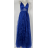 Šaty elegantní společenské na ramínka dámské (S/M ONE SIZE) ITALSKÁ MÓDA IMPBB2480868bl