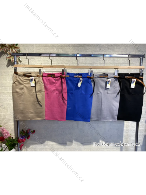 Sukňa krátka s opaskom dámska (S/M ONE SIZE) TALIANSKA MÓDA IMPGM243681