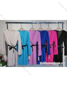 Šaty elegantný dlhý rukáv dámske (S/M ONE SIZE) TALIANSKA MÓDA IMPGM2411738