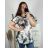 Tunika krátký rukáv dámské nadrozměrné (¨2XL/3XL/4XL ONE SIZE) TURECKÁ MODA TM923TUNIKABA