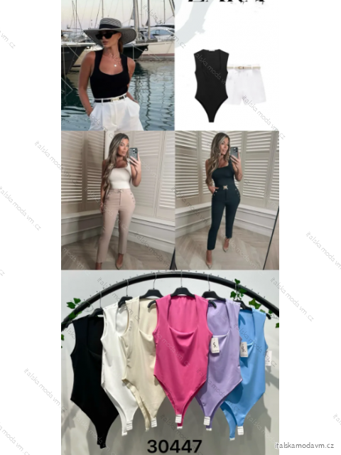 Body bez rukávu dámske (S/M ONE SIZE) TALIANSKA MÓDA IMPLS2430447