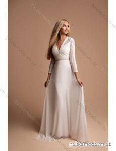 Šaty elegantný dlhý rukáv dámske (SL) FRANCÚZSKA MÓDA FMPEL23HM2360