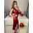 Šaty dlhé letné elegantné na ramienka dámske (S/M ONE SIZE) TALIANSKA MÓDA IMPBB23B23897/DU S / M tmavo červená
