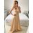 Šaty spoločenské dlhé na ramienka carmen dámske (S/M ONE SIZE) TALIANSKA MÓDA IMPBB23B23687